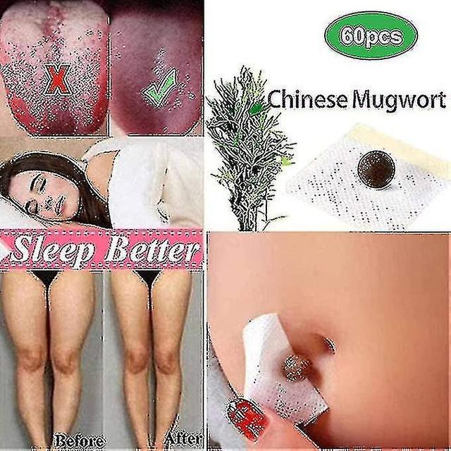 90pcs Effective Ancient Remedy Healthy Detox Slimming Belly Pellet Mugwort Navel Sticker Deep Cleansing Sleeping & Dehu Midification on Productcaster.