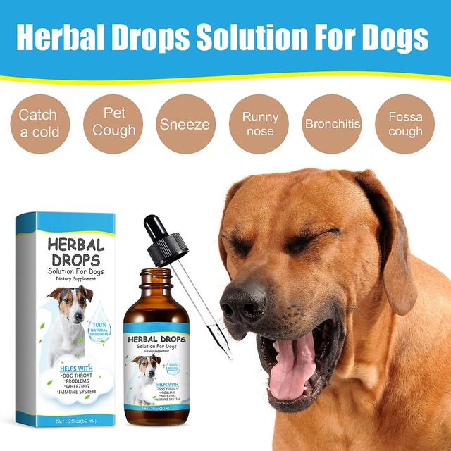 Fongwan Cough Herbal Drops For Dogs & Cats, Natural Cough Supplement Cough Treatment Drops Smoothing Throat Discomfort Respiratory 3pcs - 180ml on Productcaster.