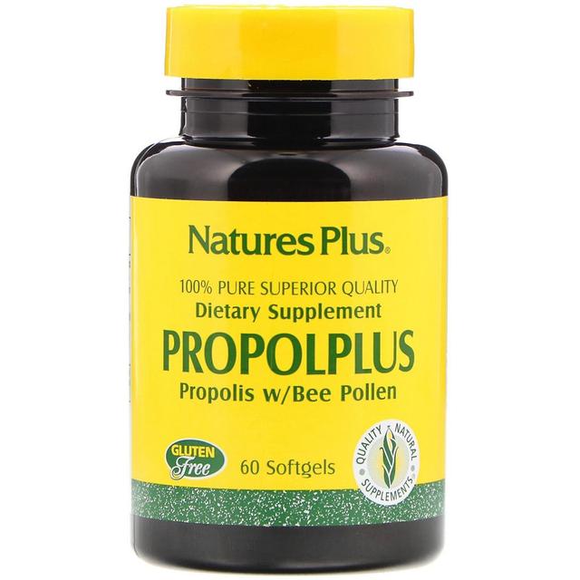 Nature's Plus, Propolplus, Propolis w/Bee Pollen, 60 Softgels on Productcaster.