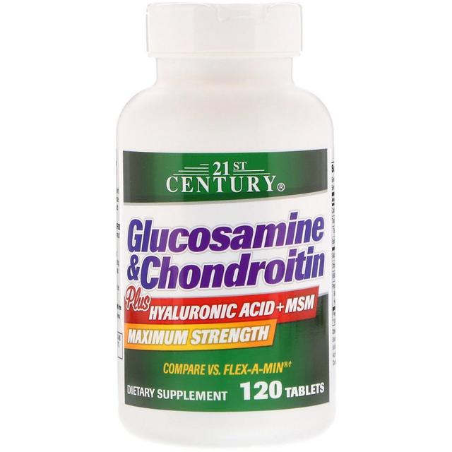 21st Century, Glucosamine & Chondroitin Plus Hyaluronic Acid + MSM, 120 Tablets on Productcaster.