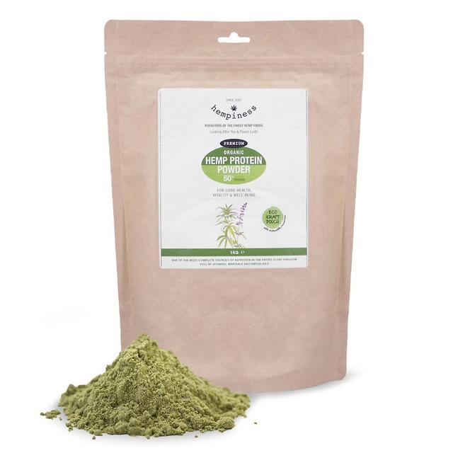 Hempiness Hampiness Organisk Premium Rå Hamp Protein Pulver 1kg (50% Protein) on Productcaster.