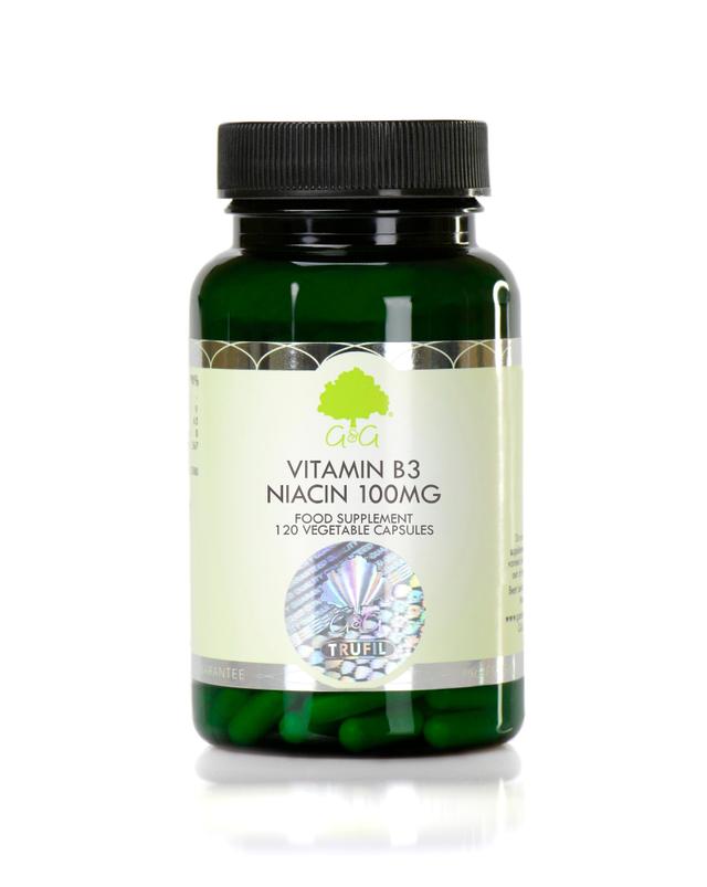 G&g vitamins vitamin b3 niacin 100mg 120's on Productcaster.