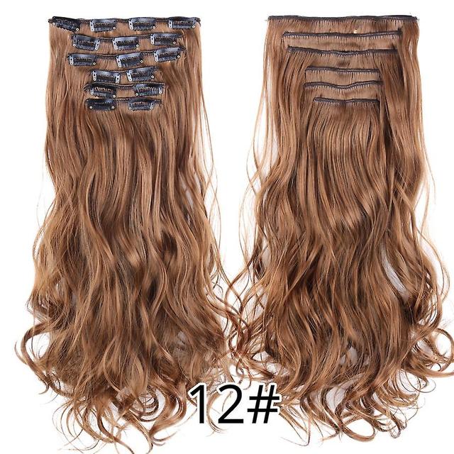 Duqi Leeons Synthetic Hair Curly Clip In Wig Extension 16 Clips In Hair Extension Hair Pieces Fake Hair Extension Synthetic 49 Colors curly 12 22in... on Productcaster.