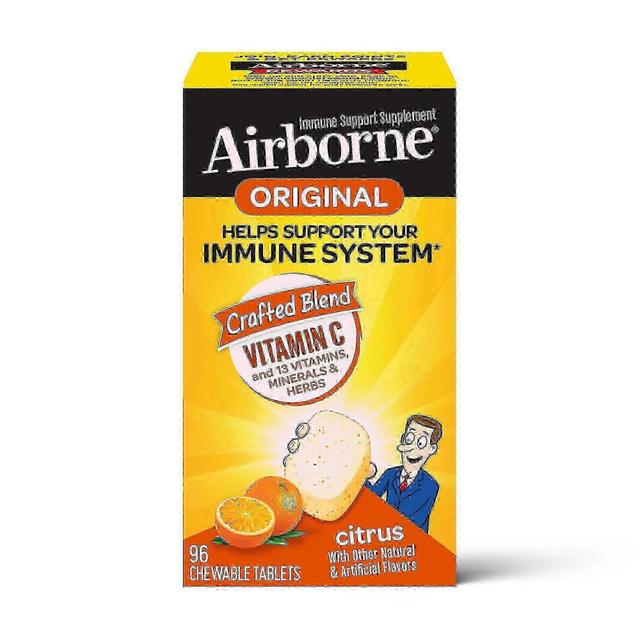 Airborne Immune Support Chewable Tablets With Vitamin C & Zinc, Citrus, 96 Ea on Productcaster.