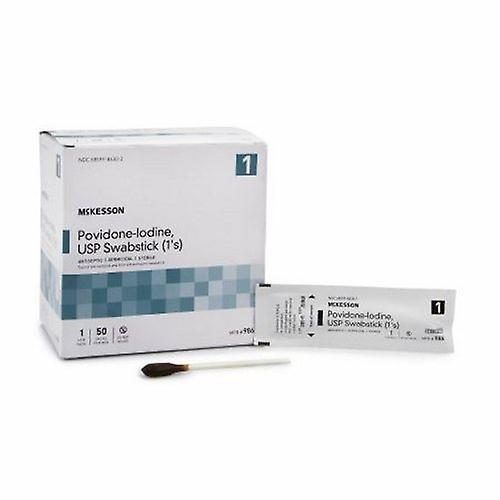 McKesson Impregnated Swabstick 1 Pack Paquete Individual 10% Fuerza Povidona Yodada, Recuento de 500 (Paquete de 1) on Productcaster.