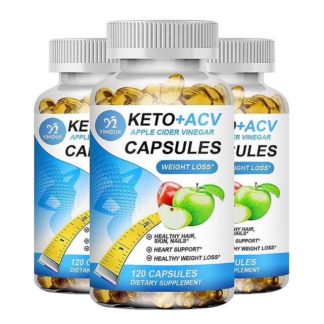 Eccpp Keto Apple Cider Vinegar Capsules Acv For Adult Slimming Lose Weight Fast Immunity Appetite-suppression Slimming 3 Bottles 60 pcs on Productcaster.