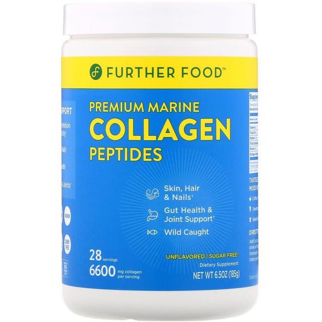 Further Food, Premium Marine Collagen Peptides, Unflavored, 6.5 oz (185 g) on Productcaster.