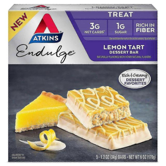 Barras de sobremesa de endulge atkins, torta de limão, 5 ea on Productcaster.