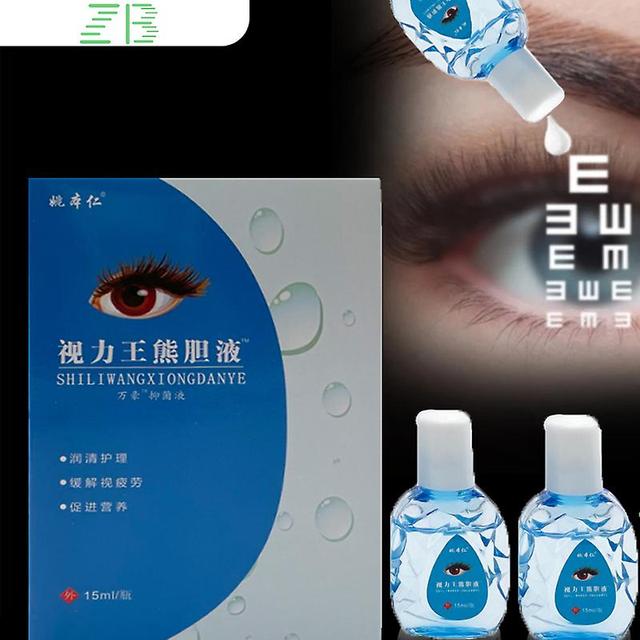 Qian 15ml Eyesight Improvement Eye Clean Drop Relieve Blurred Vision Medical Cleanning Detox For Red And Dry Eyes Medical Plaster 2pcs-without boxs on Productcaster.