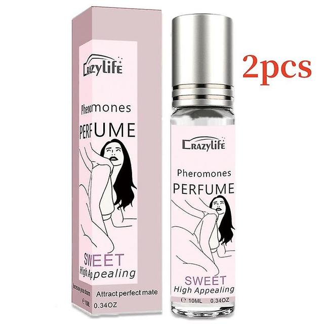 2pcs Perfume For Women And Men Long Lasting Pheromone Eau De Toilette Fresh Sweet Ocean Perfume 10ml pink on Productcaster.