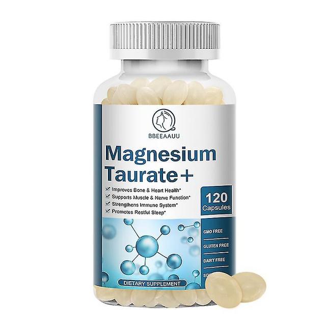 Guoguo Magnesium Taurine Capsules Strong Bones Muscle Relaxation Brain And Heart Health Support Cardiovascular Supplement 120pcs on Productcaster.