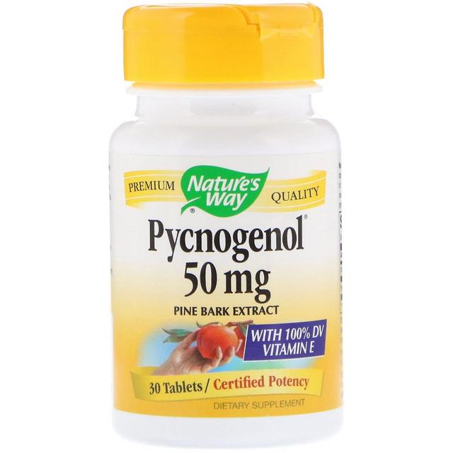 Nature's Way, Pycnogenol, männynkuoriuute, 50 mg, 30 tablettia on Productcaster.