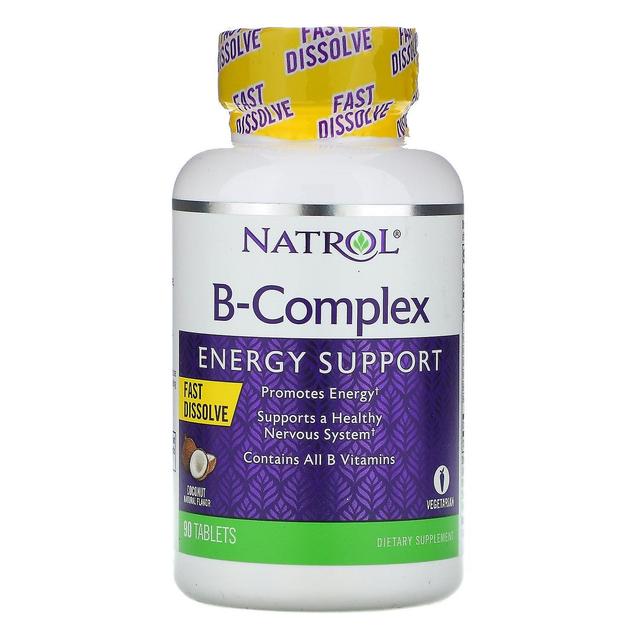 Natrol, B-Complex, Fast Dissolve, Coconut Natural Flavor, 90 Tablets on Productcaster.