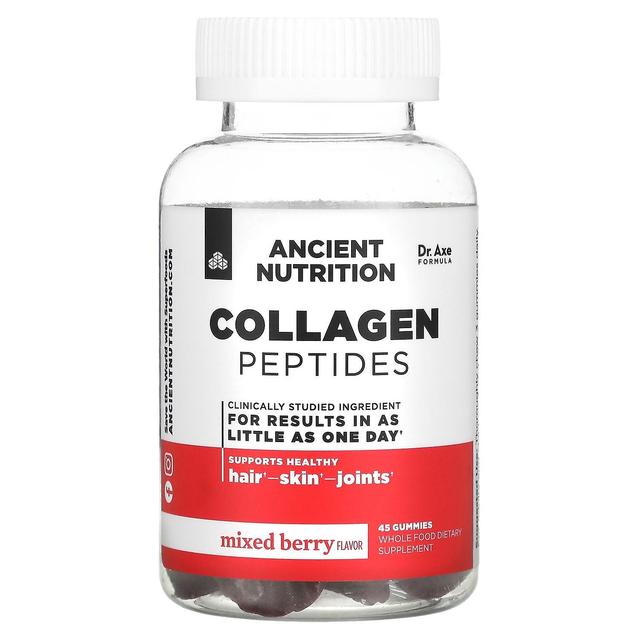 Dr. Axe / Ancient Nutrition, Collagen Peptides, Mixed Berry, 45 Gummies on Productcaster.