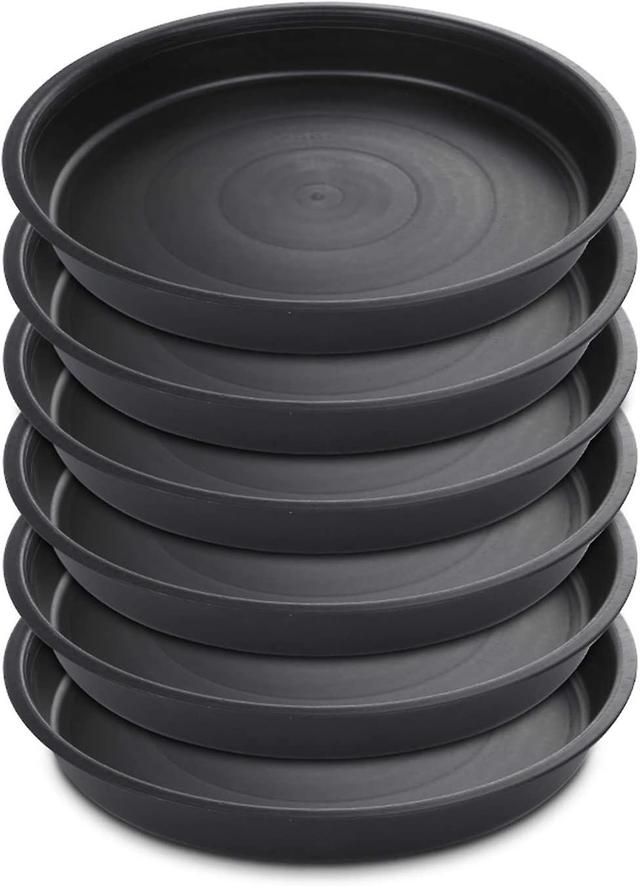 Hgbd-growneer 6 Packs 12 Inches Plant Saucer Drip Trays, Suit For Pots Less Than 10 Inches Bottom Diameter, Round Plastic Plant Pot Saucers Flower Pot on Productcaster.