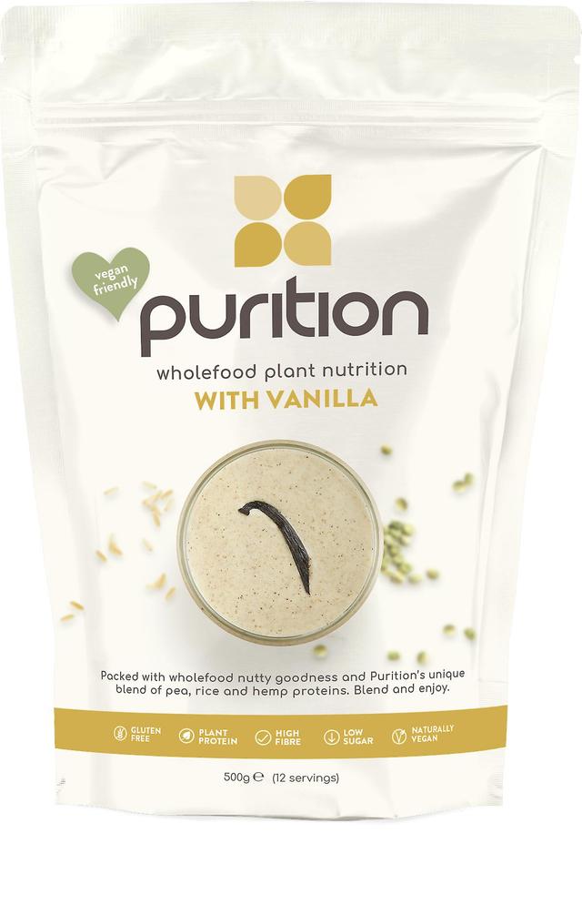 Purition vegan wholefood plant nutrition with vanilla 500g on Productcaster.