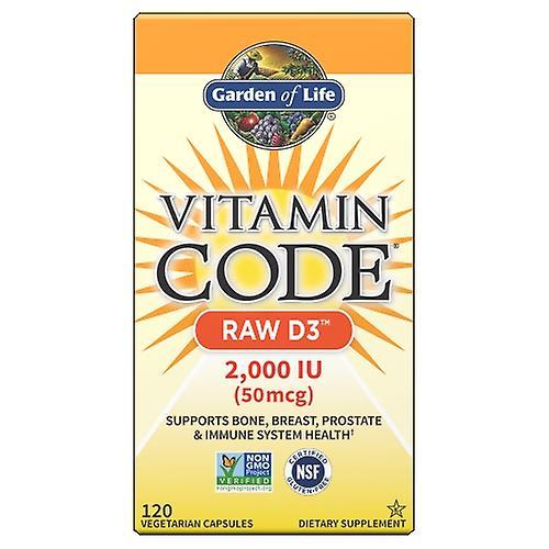 Code de vitamine Garden of Life,2000,Raw D3 120 vcaps (Paquet de 4) on Productcaster.