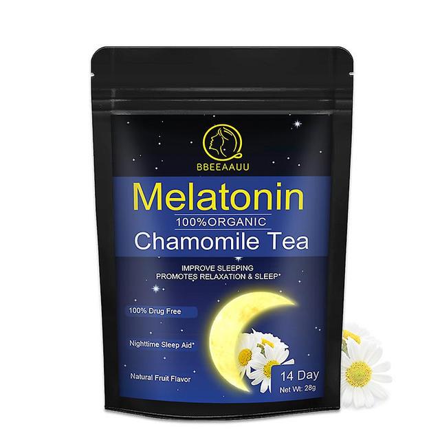 Tib Bbeeaauu 100% Natural Chamomile Melatonin Tea Help Sleep Relieve Anxiety Relieve Fatigue Improve Insomnia Extend Sleep Time 14days on Productcaster.