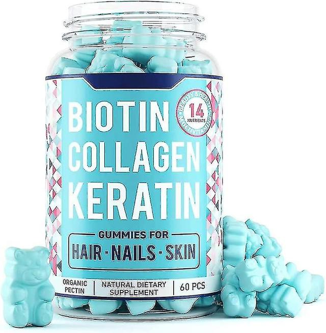 Biotin Collagen Keratin - Premium Biotin Supplement For Hair Growth For Women And Men - Biotin Vitamins For Hair, Skin & Nails - 60 Gummies 1pc on Productcaster.