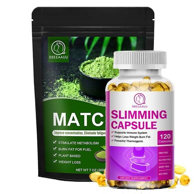 Tib Matcha Extract For Burning Fat Detox Inhibiting Fat Control Appetite&weight Gut Digestion Health Diy Dessert Cake&drink Tib 120pcs and 100g on Productcaster.