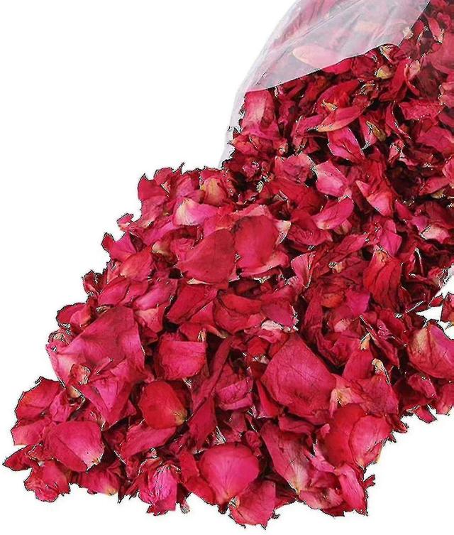 Woosien 500g Natural Dried Rose Petals Real Flower Dry Red Petal For Foot Bath Body on Productcaster.