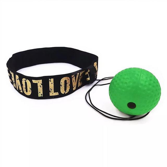 Boxing Speed Ball Head-mounted Pu Punch Mma Sanda Training Hand Eye Reaction Home Sandbag Fitness Boxing green set on Productcaster.