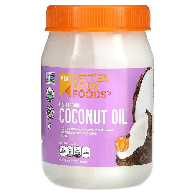 BetterBody Foods, Virgin Organic Coconut Oil, 15.5 fl oz (458 ml) on Productcaster.