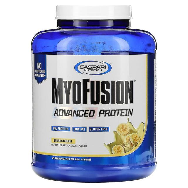 Gaspari Nutrition, MyoFusion, Advanced Protein, Banana Cream, 4 lbs (1.81 g) on Productcaster.