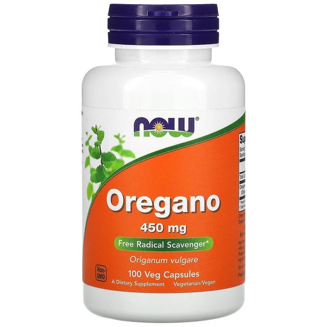 NOW Foods, Oregano, 450 mg, 100 Veg Capsules on Productcaster.