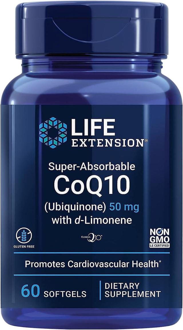 Life Extension Super-Absorbable CoQ10 (Ubiquinone) with d-Limonene 50 mg 60 Softgels on Productcaster.