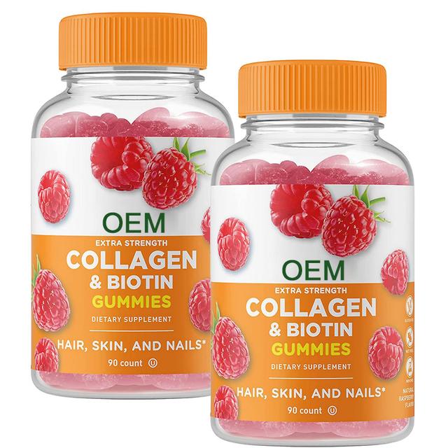 1 Pack Ultra Concentrated Collagen & Biotin Gummies, Natural Raspberry 2PCS on Productcaster.