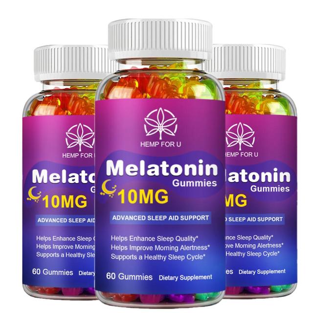 Visgaler Free Shipping 10mg Melatonin Gummies Hight Potency Gomitas Para Dormir Help Sleep Fall Asleep Fast Deep Sleep Good Sleep Quality 3bottle x... on Productcaster.