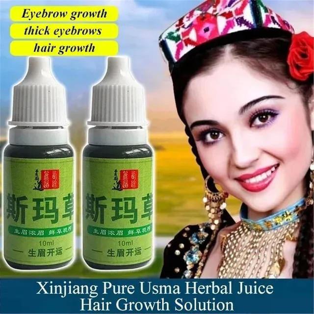 Haarwuchsöl Xinjiang Usma Grassaft, Augenbraue, Strohbrei, dicke Wimpern, frischer Usman, Haaransatz und erhöhter Bart 10ml Abstand on Productcaster.