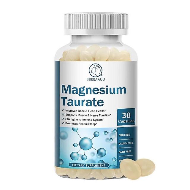 Tib Magnesium Taurine Capsules For Leg Spasms, Muscle Tension, And Support Muscle Function Promoting Cardiovascular Health Tib 30pcs on Productcaster.