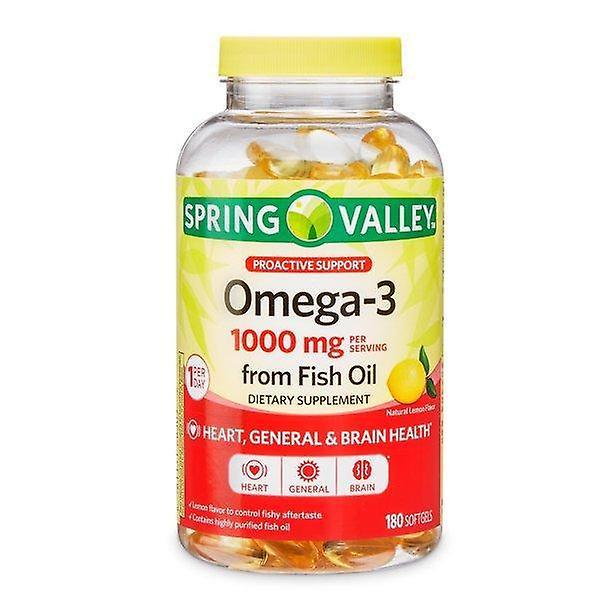 Spring Valley Omega-3 Fish Oil Soft Gels, 1000 Mg, 180 Count on Productcaster.