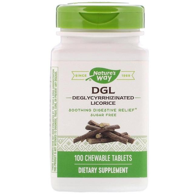 Nature's Way, DGL, Deglycyrrhizinated Licorice, 100 Chewable Tablets on Productcaster.