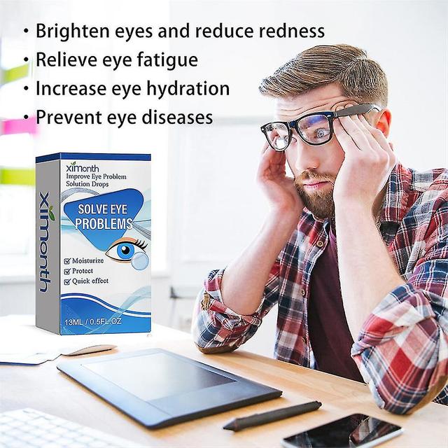 1-3pcs Eye Care Drops Repair Eye Pain Red Blood Clear Eye Dry Fatigue Drops Protection Vision Myopia Health Drops -GSL 2pcs on Productcaster.