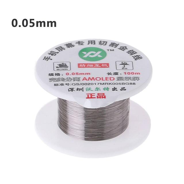 100m Alloy Gold Molybdenum Wire Cutting Line Lcd Display Screen Separator Repair 0.05 on Productcaster.