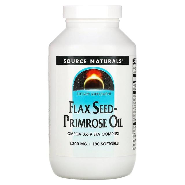 Source Naturals Fonte Naturali, Olio di semi di lino-Primrose, 1.300 mg, 180 Softgels on Productcaster.