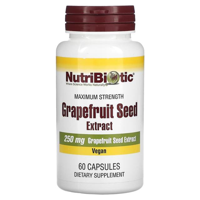 NutriBiotic, greipin siemenuute, 250 mg, 60 kapselia on Productcaster.