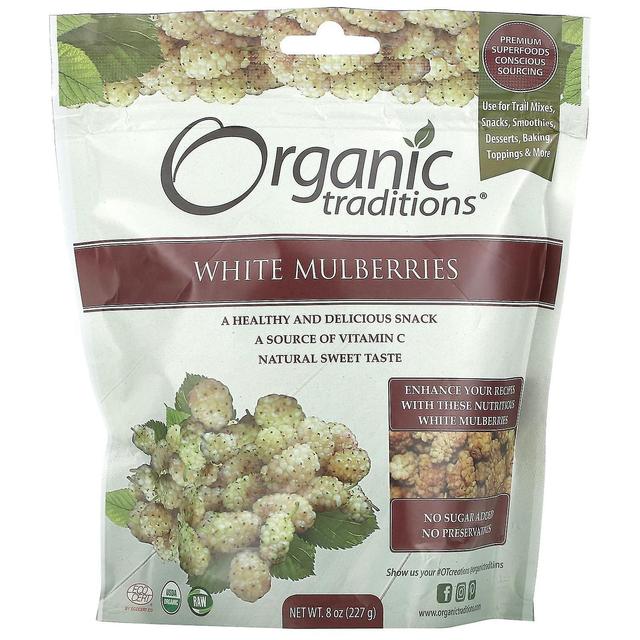 Organic Traditions, White Mulberries, 8 oz (227 g) on Productcaster.