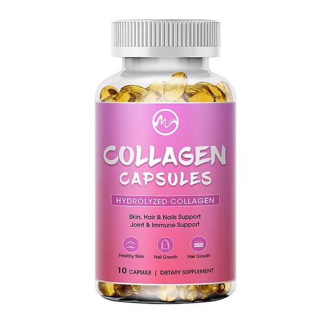 Tib Minch Collagen Capsules With Vitamin C Reduce Wrinkles Supports Joints Hydrolyzed Peptides Supplement Adults Health Anti-aging 10 pcs on Productcaster.