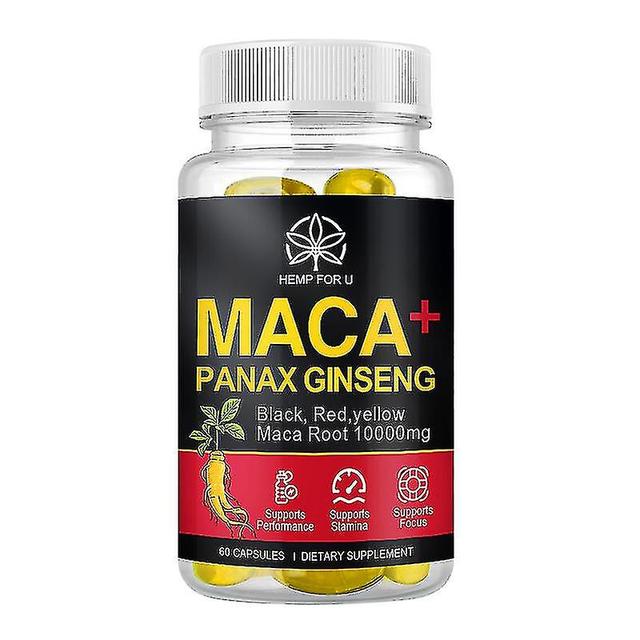 Tib Hfu Panax Ginseng Maca Extract Capsules Potent Stamina Potency Endurance Immunity Health Kidney Male Energy Supplements Men Only 60pcs on Productcaster.