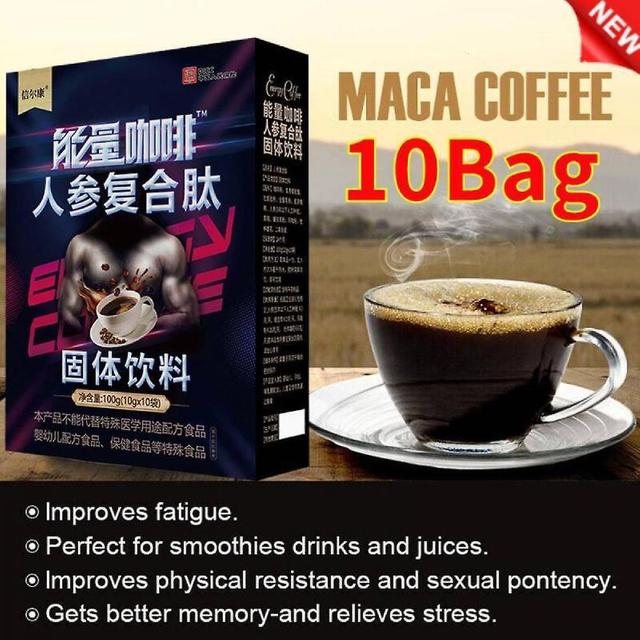 Ginseng Maca Coffee Energy Coffee For Men Power Relieve Stress Professional 10 bags on Productcaster.