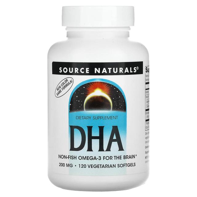 Source Naturals, DHA, 200 mg, 120 Vegetarian Softgels on Productcaster.