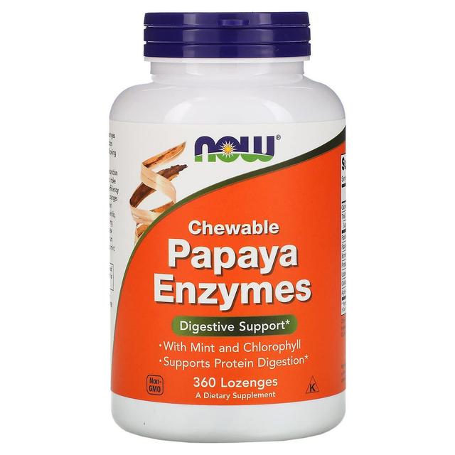 NOW Foods, Chewable Papaya Enzymes, 360 Lozenges on Productcaster.