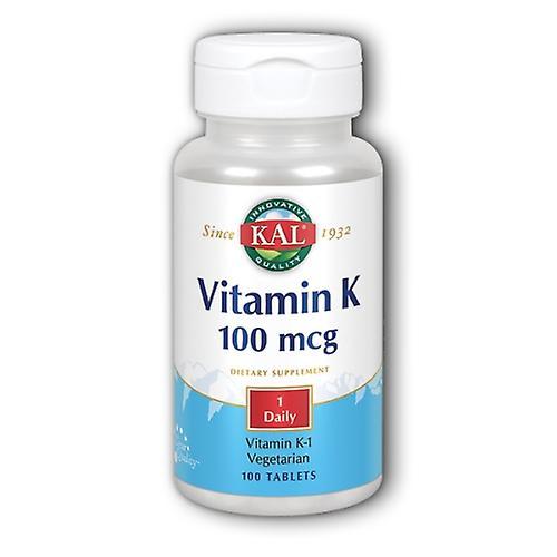 Kal Vitamine K, 100 mcg, 100 tabs (pak van 6) on Productcaster.