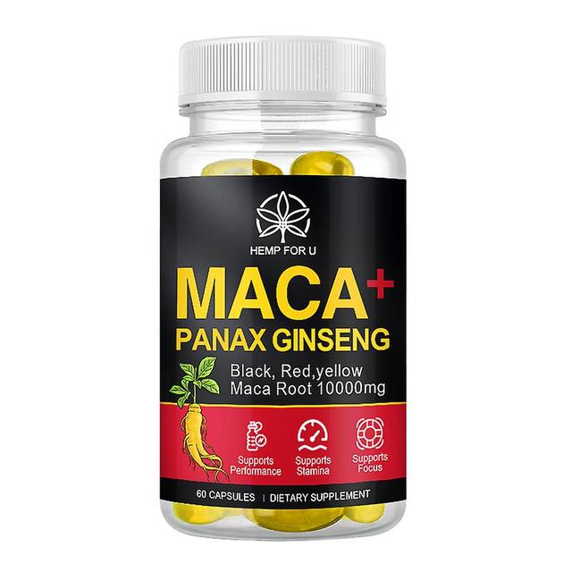 Ginseng Och Maca Extrakt Kapslar, Manlig Energitillskott, Endast För Menhuamade Huamade 60pcs on Productcaster.