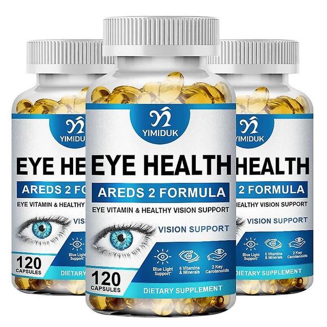 Eccpp Eye Vitamins With Lutein, Zeaxanthin And Bilberry Extract For Eyestrain, Dry Eyes, And Vision Health Adult Lutein Blend 3 Bottles 120 pcs on Productcaster.