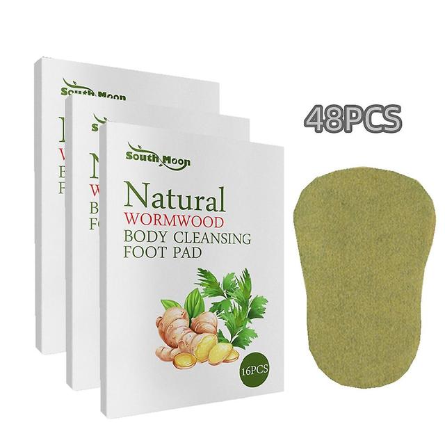 48x Natural Wormwood Foot Patches Detox Pads Stress Relief Feet Body Toxins Detoxification Cleansing Patches Health Care on Productcaster.